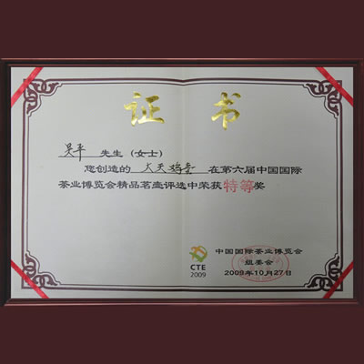 获奖证书
