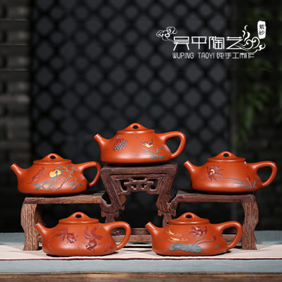 泥绘石瓢-吴平陶艺-12800元